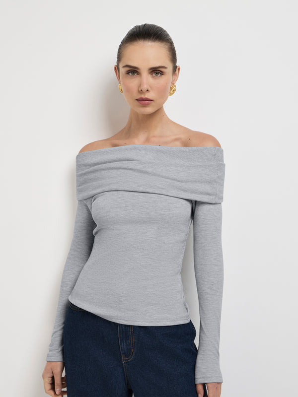 Size8 SHEIKE Cozy Knit Top Silver 1006589 Detail Image
