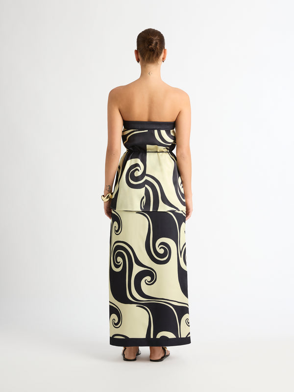 SHEIKE Oceanic Swil Top Print 1007090 Back Image