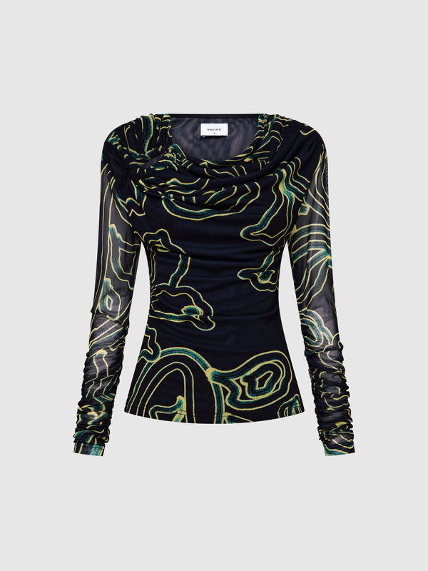 SHEIKE Aurelia Paisley Top Print 1007543 Ghost Image