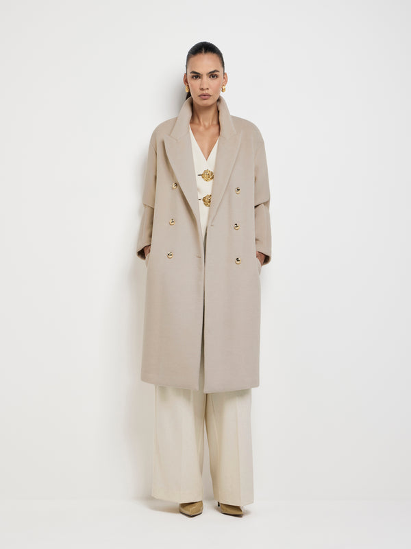 SHEIKE Tamika Coat Creme 1007631 Front Styled Image