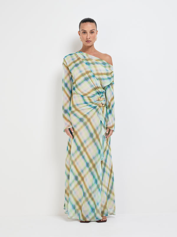 Size8 SHEIKE Ada Maxi Dress Check 1007651 Front Image