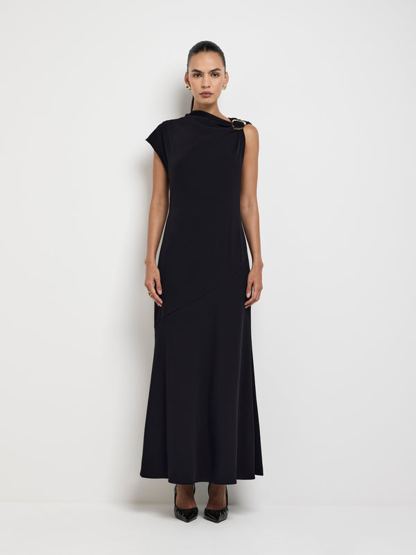 Size8 SHEIKE Kenna Maxi Dress Black 1007657 Front Image