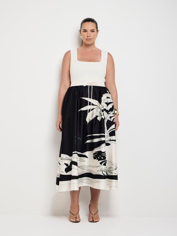 Size16 SHEIKE Midnight Palms Skirt Print 1007707 Front Image
