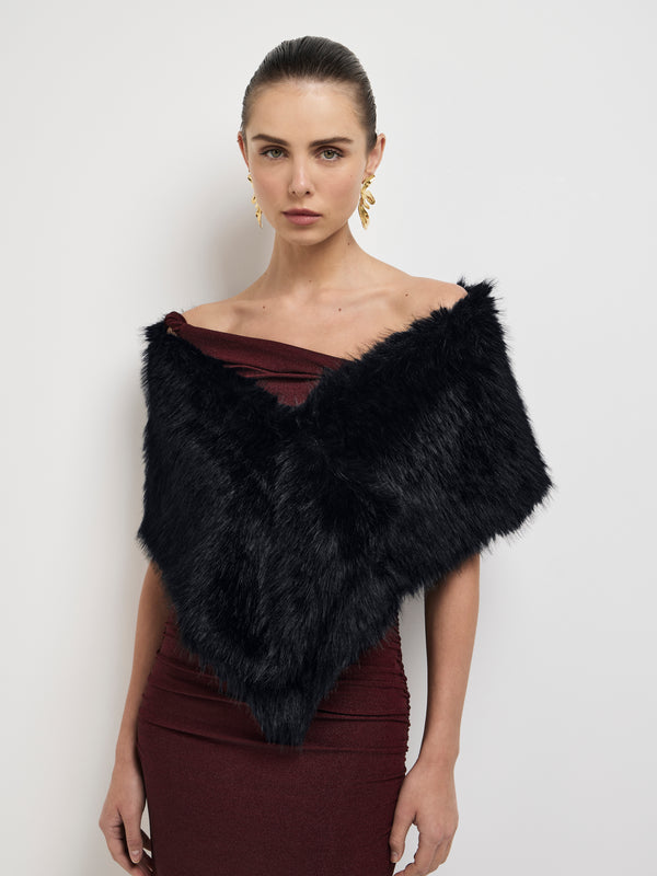 SHEIKE Gabrielle Shawl Black 1007719 Detail Image