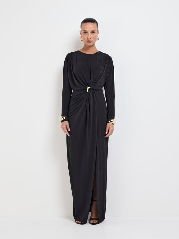 Size8 SHEIKE Sofia Maxi Dress Black 1007729 Front Image