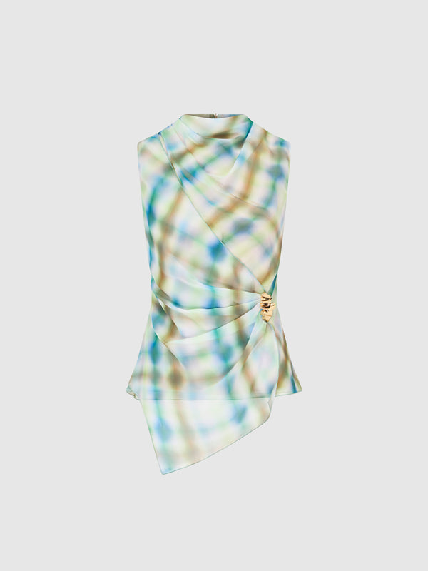 SHEIKE Ada Top Check 1007670 Ghost Image