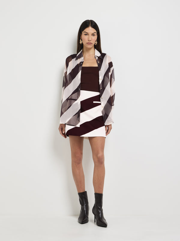 SHEIKE Lola Mini Skirt Stripe 1007736 Front Styling Image