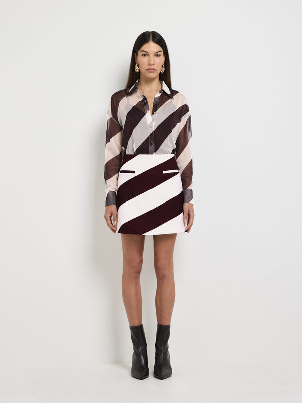 SHEIKE Lola Shirt Stripe 1007740 Front Image Mini Skirt