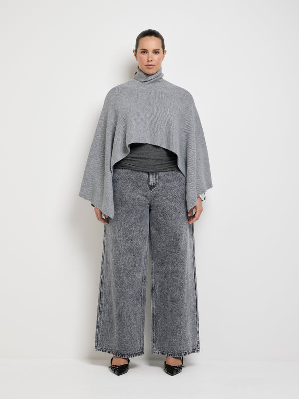 Size16 SHEIKE Eloise Poncho Light Grey 1007746 Front Image