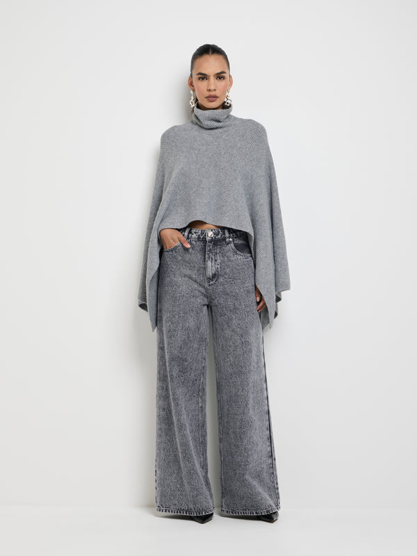 SHEIKE Eloise Poncho Light Grey 1007746 Front Styling Image