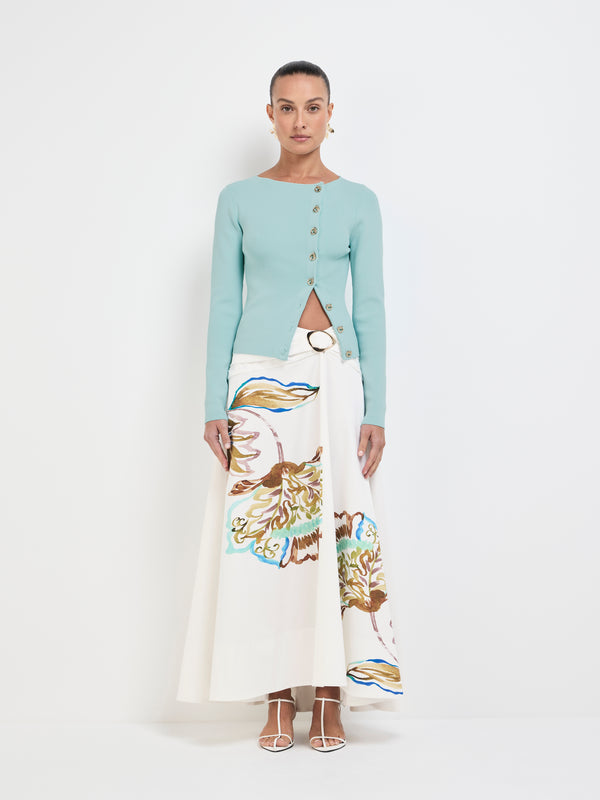 SHEIKE Adora Knit Top Blue 100773 Front Image