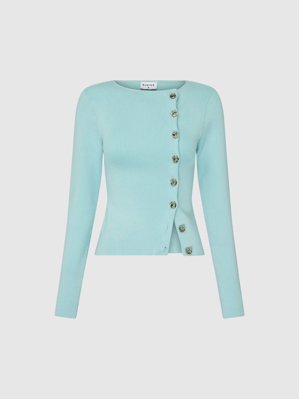 SHEIKE Adora Knit Top Blue 100773 Ghost Image