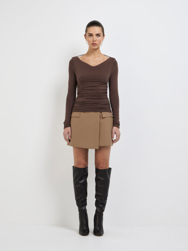 SHEIKE Martina Top Chocolate 1007815 Front Image