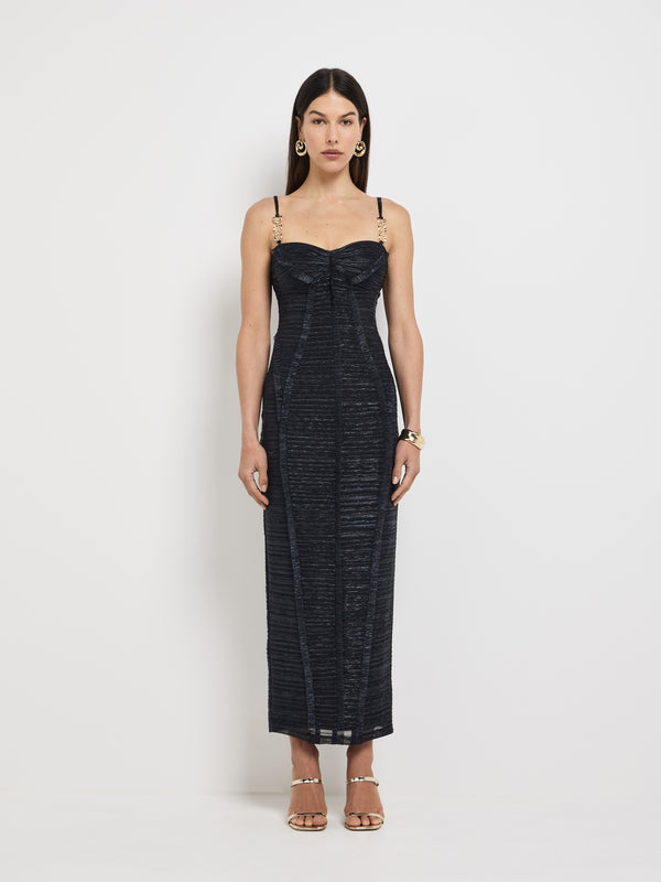 Size6 SHEIKE Elise Midi Dress Navy 1007818 Front Image