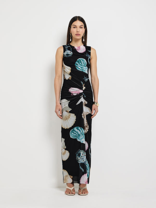 Size6 SHEIKE Penelope Mesh Dress Seascape 1007851 Front Image