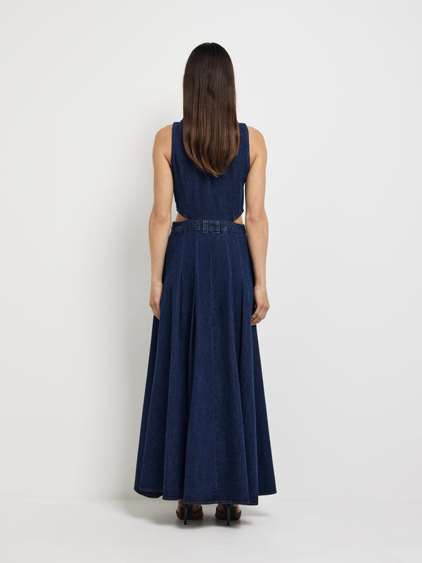 SHEIKE Maeve Denim Midi Dress Indigo 1007884 Back Image