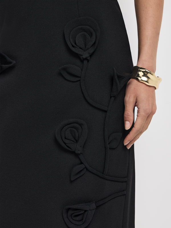 SHEIKE Maya Midi Dress Black 1007903 Fabric Image