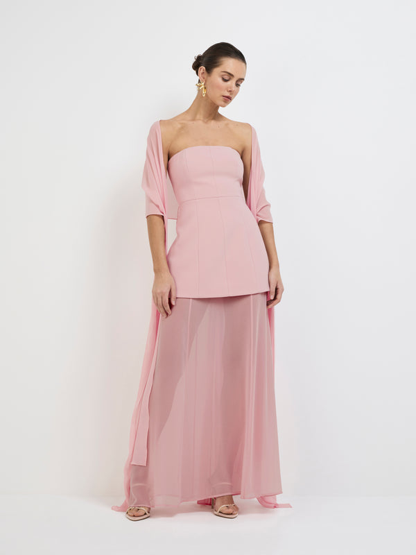 SHIEKE Marissa Dress Pink 1007926 Front Image Shawl