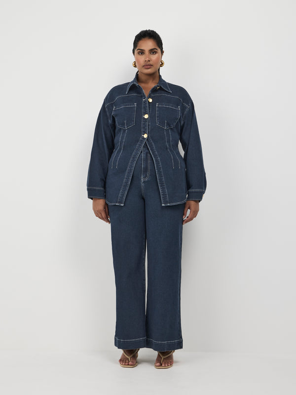 Size16 SHEIKE Broadway Denim Short Indigo 1007943 Front Image