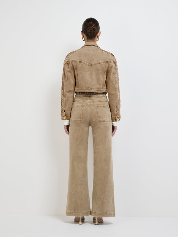 SHEIKE Lucie Denim Jacket Sand 1007964 Back Image