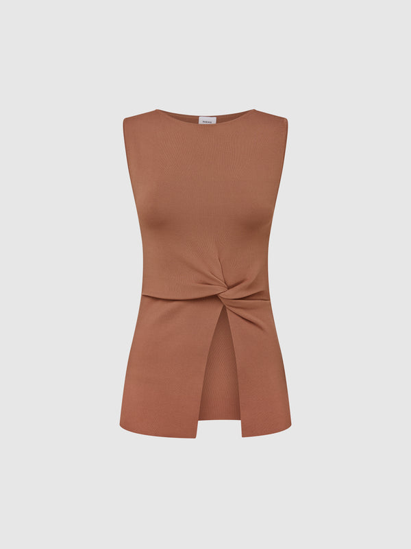 SHEIKE Maci Knit Top Mocha Ghost Image