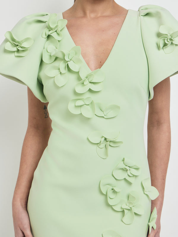 SHEIKE Michelle Midi Dress Avocado 1008013 Close Up Image