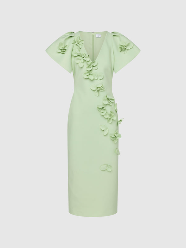 Ghost SHEIKE Michelle Midi Dress Avocado 1008013 Ghost