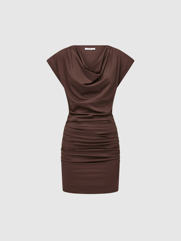 SHEIKE Ava Mini Dress Brown 1008016 Ghost Image