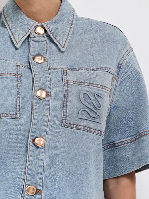 SHEIKE Emma Shirt Blue 1008082 Close Up Image