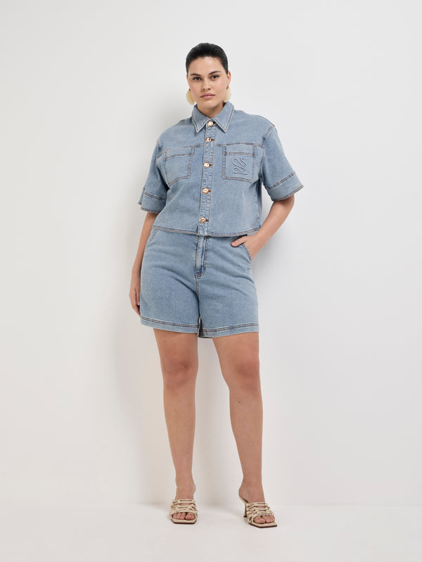 Size12 SHEIKE Emma Shirt Blue 1008082 Front Image