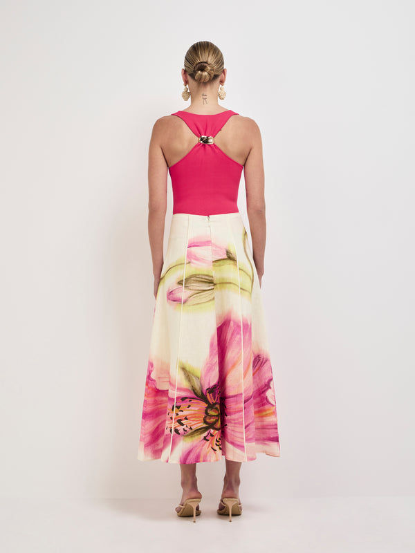 SHEIKE Poppy Midi Skirt Floral 1008094 Back Image