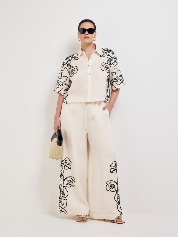 Size12 SHEIKE Outline Floral Pant Floral 1008150 Front Image