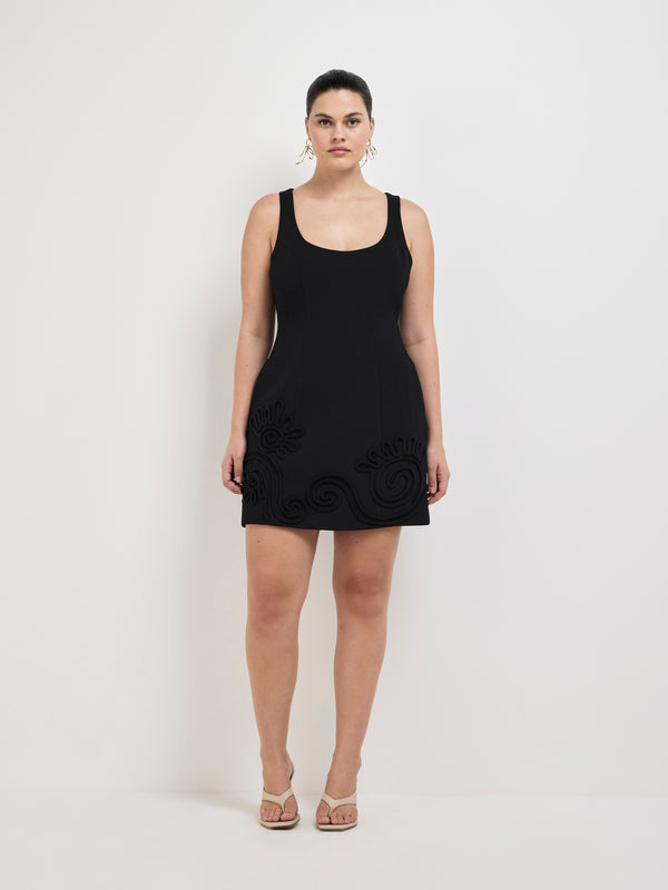 Size12 SHEIKE Estelle Mini Dress Black 1008130 Front Image