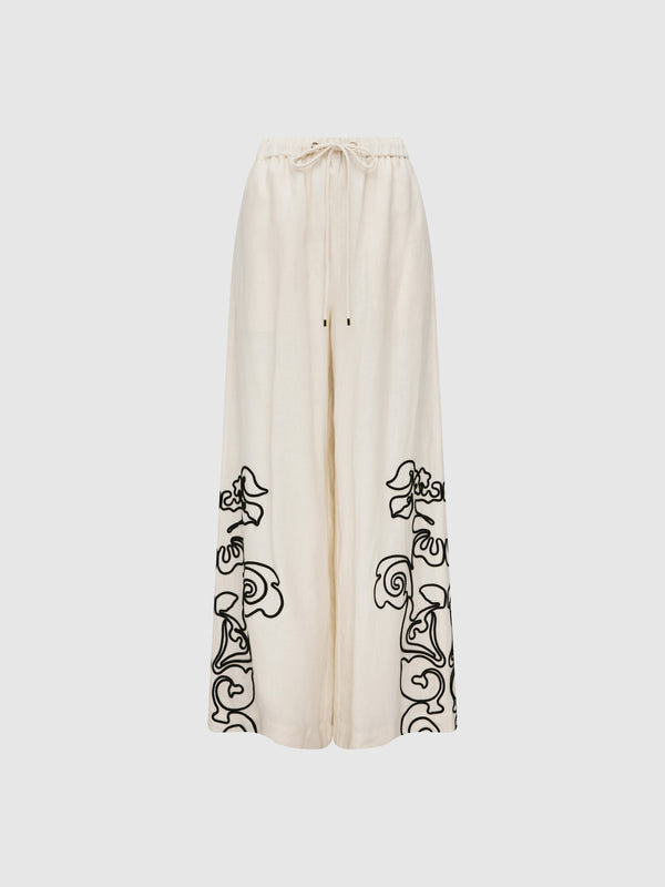 SHEIKE Outline Floral Pant Floral 1008150 Ghost Image
