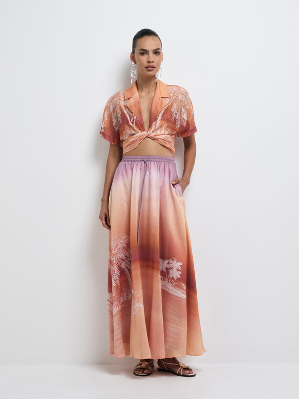 SHEIKE Sunset Palms Skirt Print 1008151 Front Image