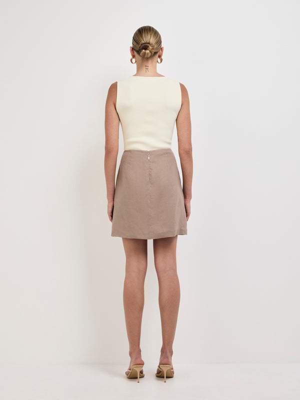 SHEIKE Alexa Mini Skirt Mushroom 1008177 Back Image