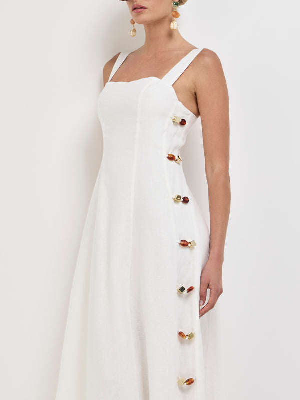 SHEIKE Alexa Midi Dress White 1008180 Detail Image