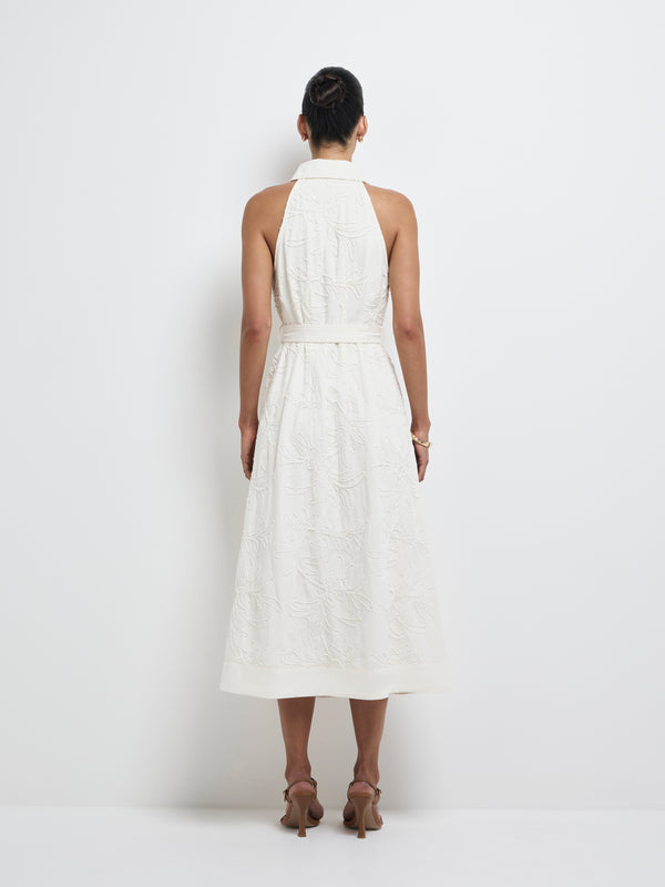 SHEIKE Maisie Midi Dress Ivory 1008182 Back Image
