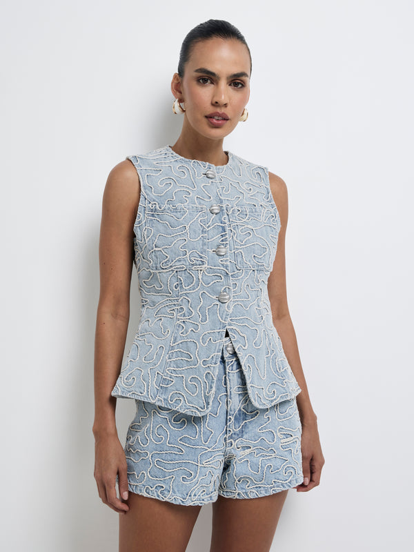 Size8 SHEIKE Haris Top Blue 1008188 Close Up Image