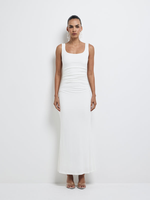 Size8 SHEIKE Liberty Midi Dress White 1008212 Front Image