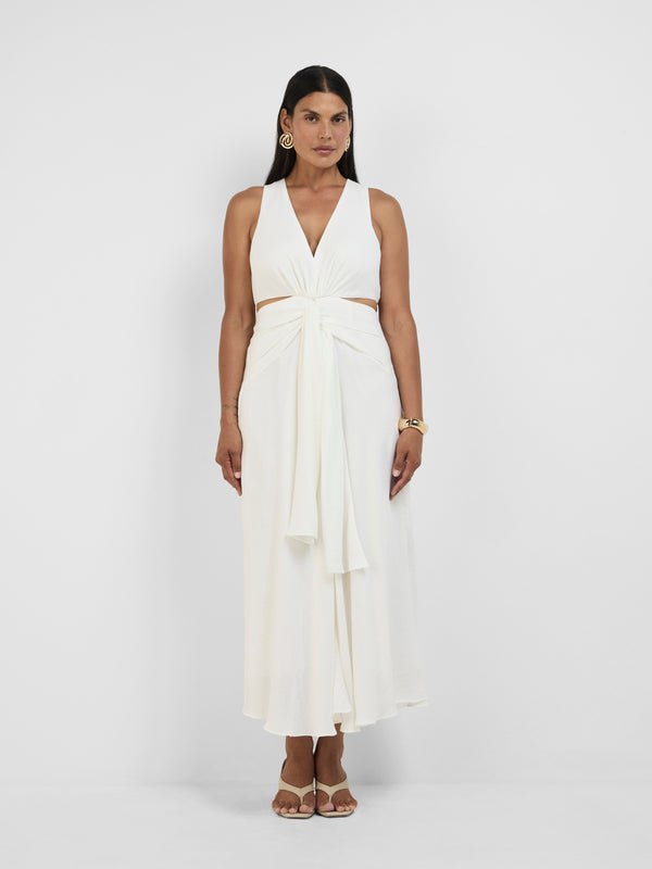 Size12 SHEIKE Ruby Midi Dress White 1008257 Front Image