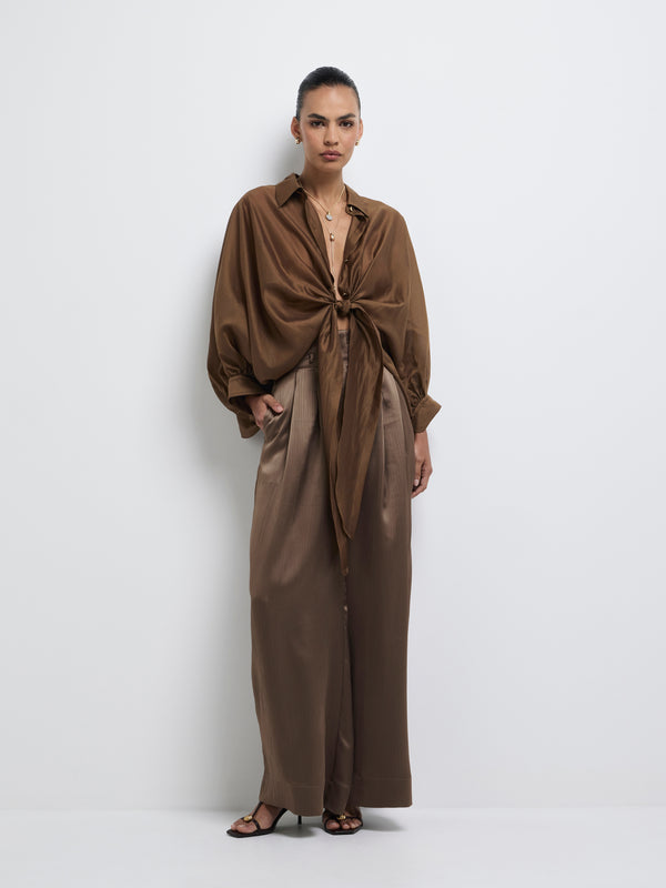 SHEIKE Camilla Shirt Chocolate 1008272 Front Image