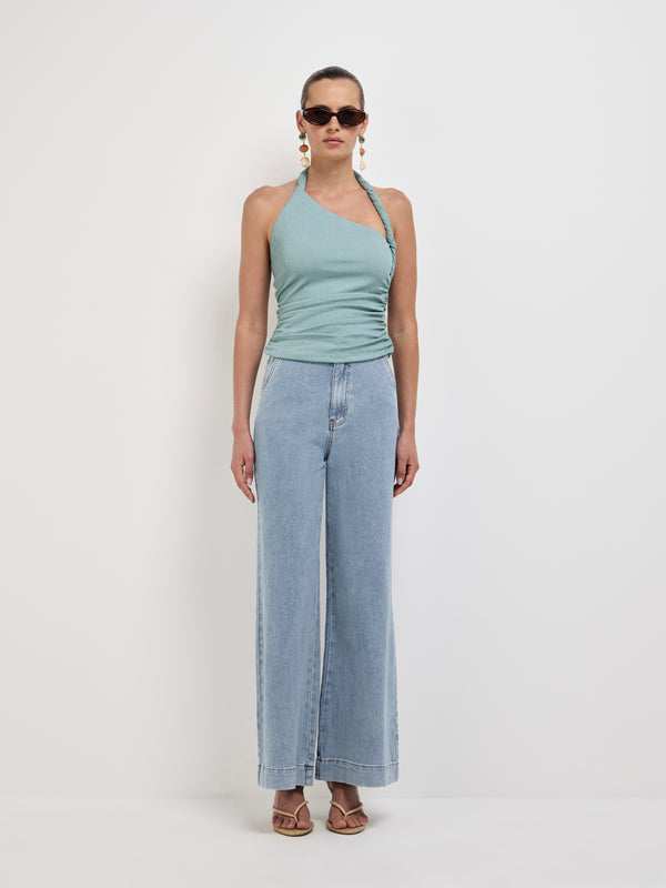 SHEIKE Olivia Top Sage 1008286 Front Styled Image