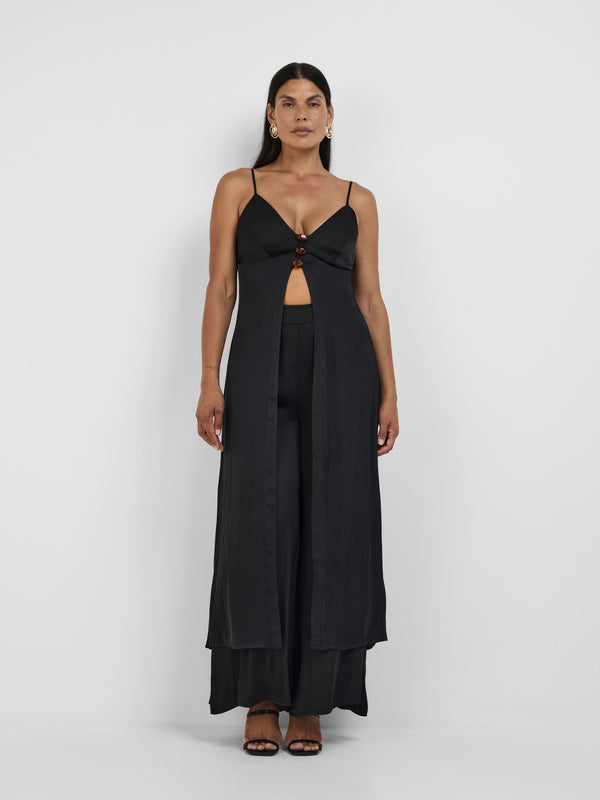 Size12 SHEIKE Issy Longline Top Black 1008293 Front Image