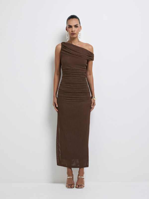 Size8 SHEIKE Alexa Maxi Dress Mocha 1008332 Front Image