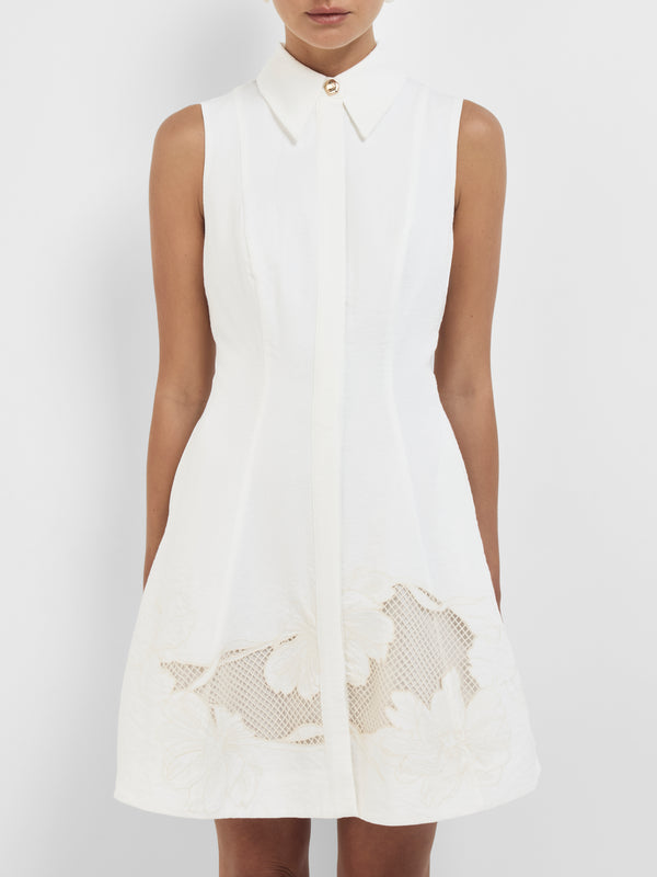 SHEIKE Gardenia Mini Dress Ivory 1008348 Close Up Image