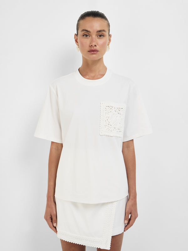 Size8 SHEIKE Marbella T-Shirt Ivory 1008367 Close Up Image