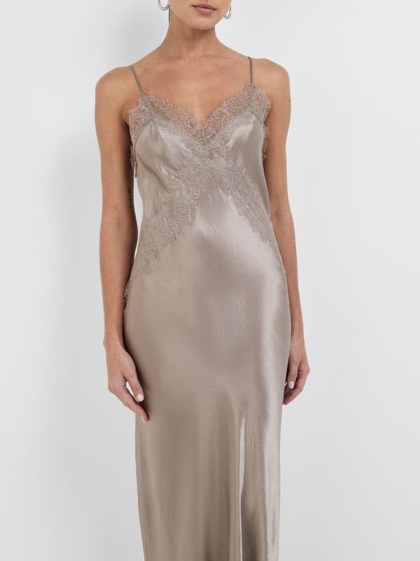 SHEIKE Miyah Lace Dress Silver 1008438 Close Up Image