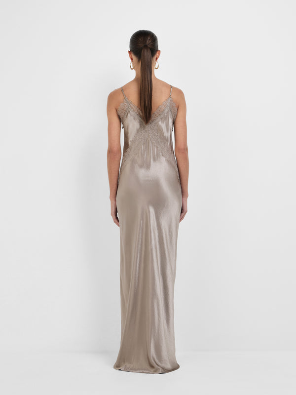 SHEIKE Miyah Lace Dress Silver 1008438 Back Image