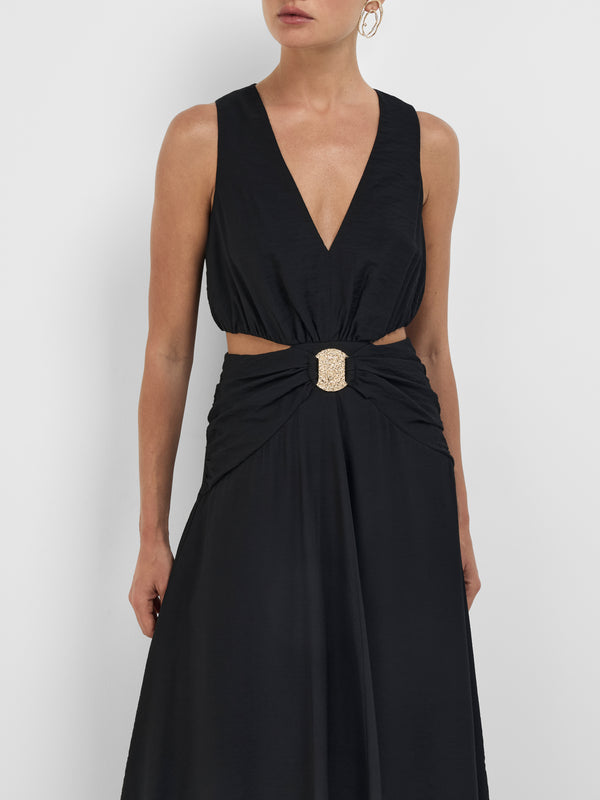 SHEIKE Layla Midi Dress Black 1008445 Close Up Image